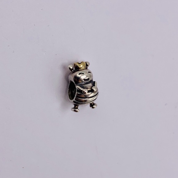 EUC Pandora 790227 Sterling Silver & 14k Yellow Gold Queen Bee Charm - Picture 6 of 9